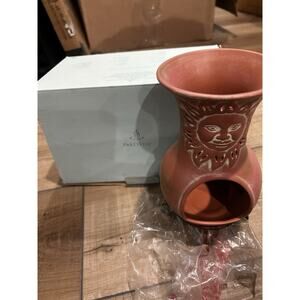 VINTAGE PartyLite Sunesta Chiminea Tealight Holder Terracotta with stand